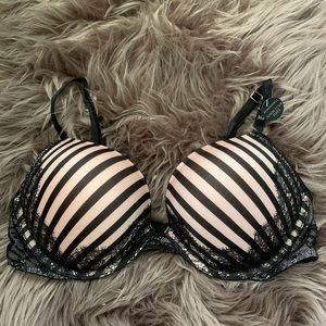 Victoria’s Secret Pink Striped Bombshell Bra Size 36B